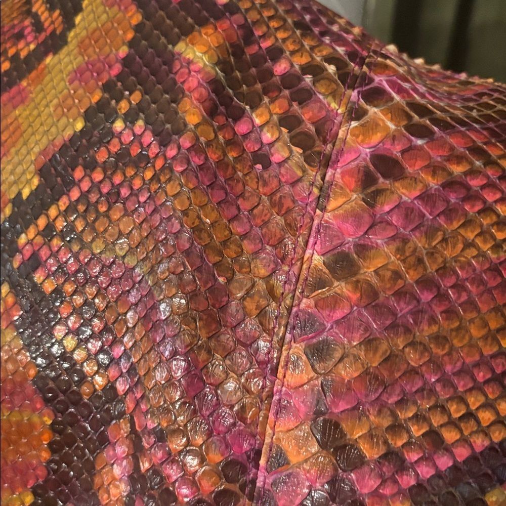 CHANEL Multicolor 100% python skin set jacket + skirt), US6 - Picture 11 of 14